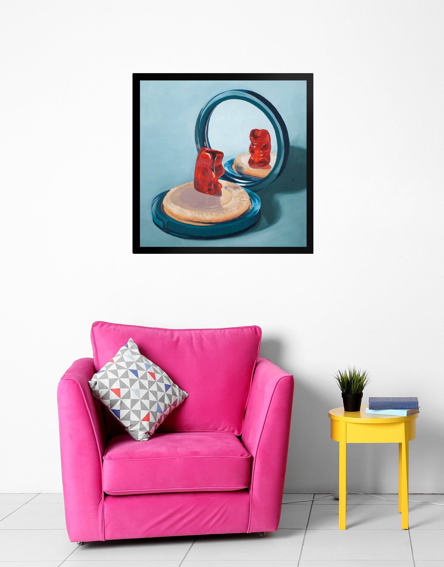 Gummy Bear Compact Mirror - Framed Art Print