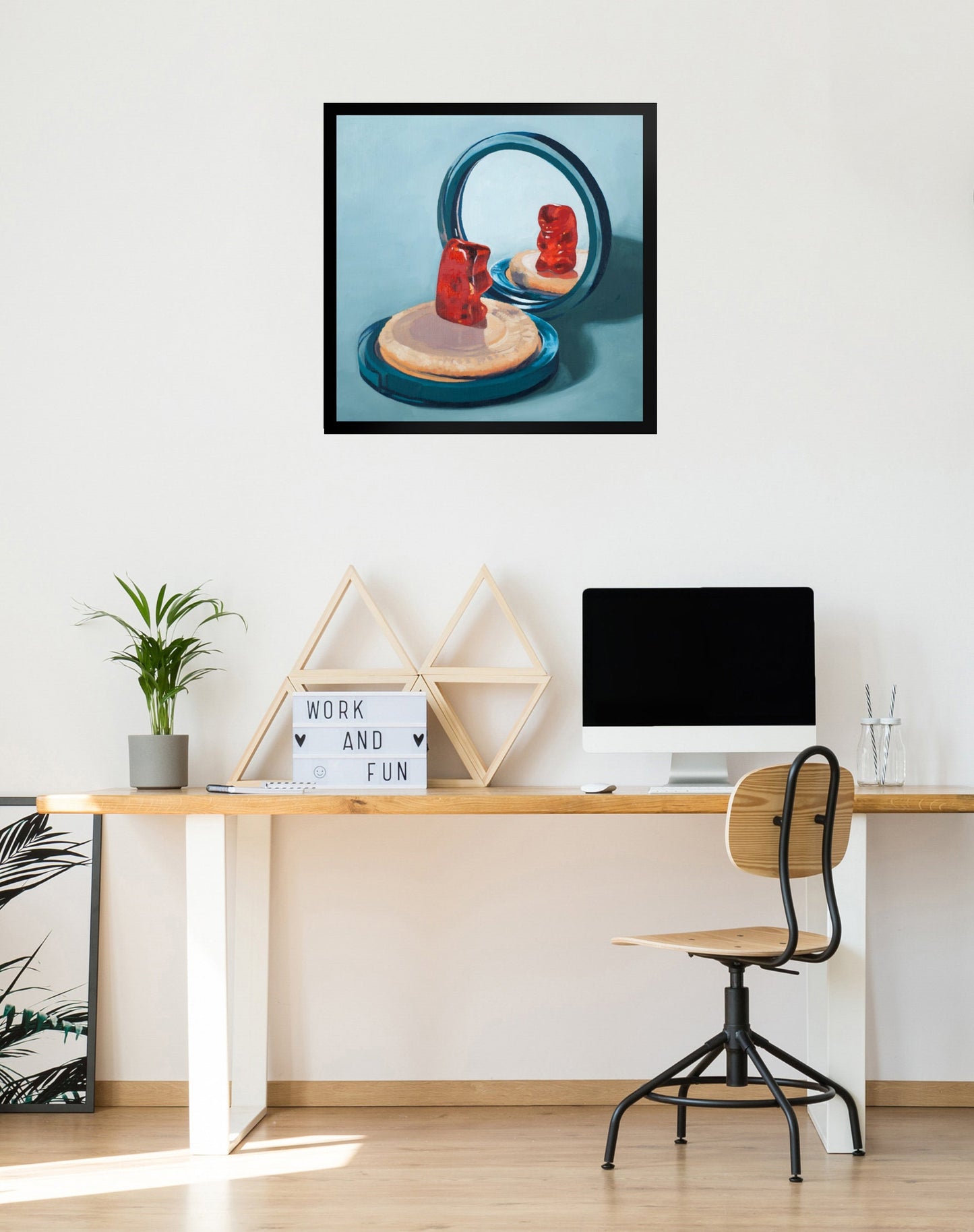Gummy Bear Compact Mirror - Framed Art Print