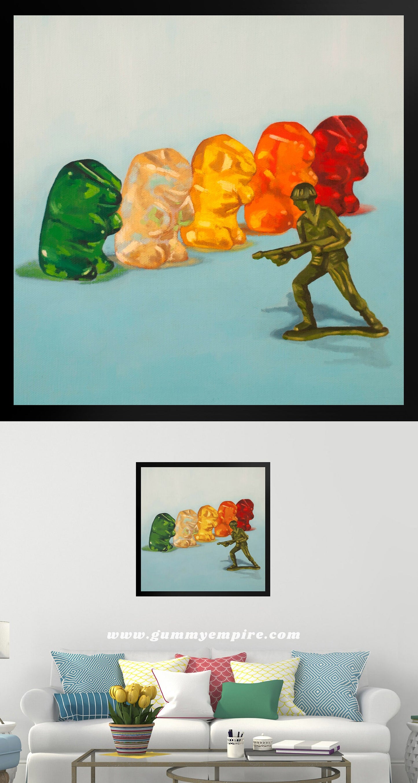 Gummy Bear Protest - Framed Art Print