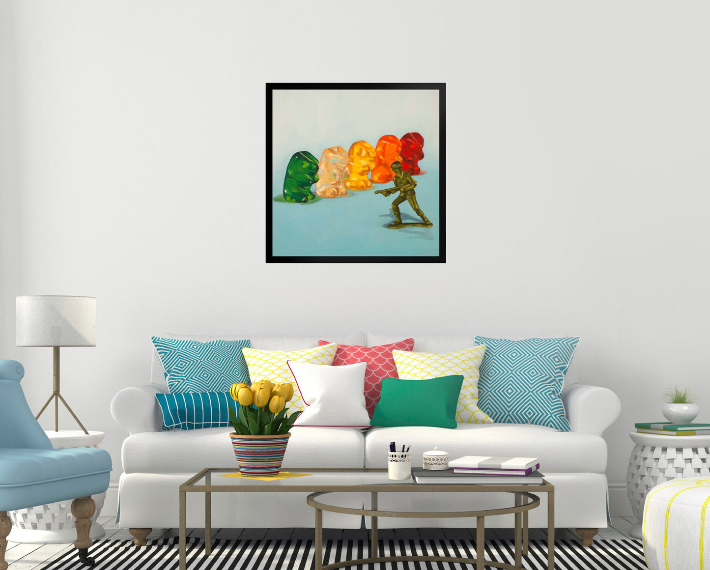 Gummy Bear Protest - Framed Art Print