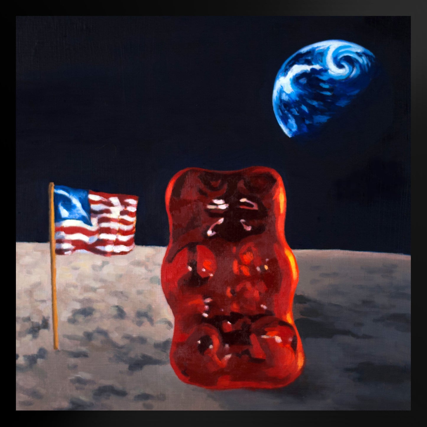 Gummy Bear Astronaut - Framed Art Print