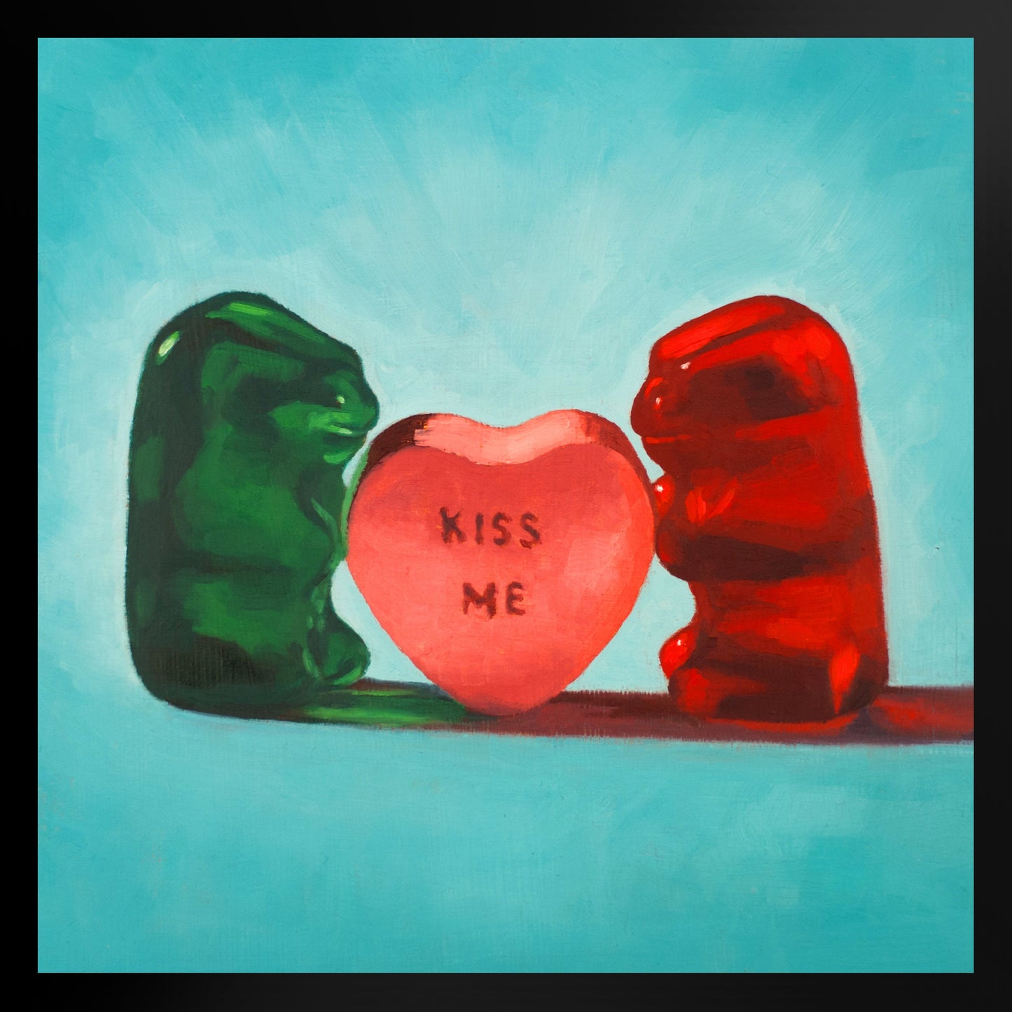 Gummy Bear Valentines Day Gift - Framed Art Print