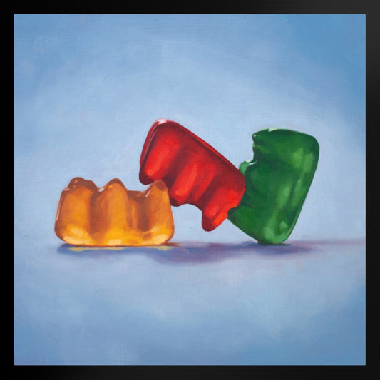 Gummy Bear Threesome - Framed Art Print