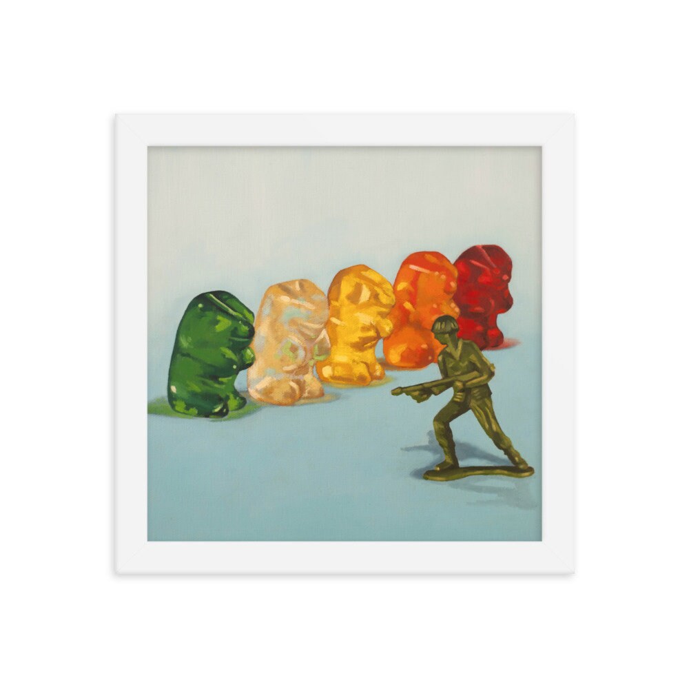 Gummy Bear Protest - Framed Art Print