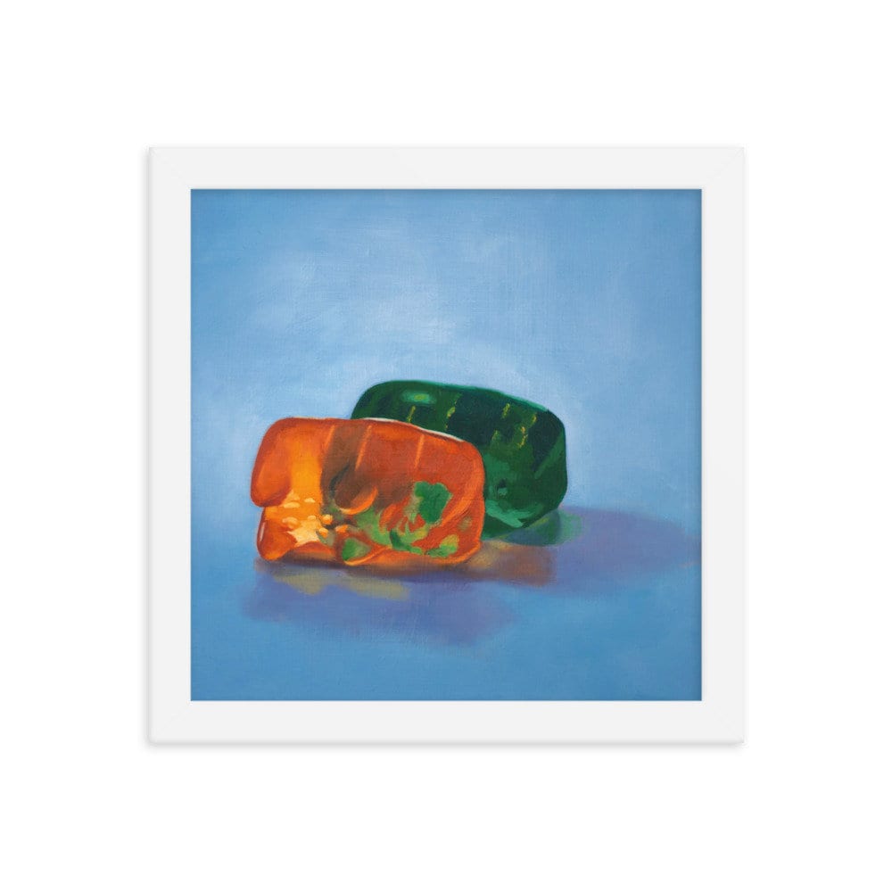 Gummy Bear Spooning - Framed Art Print