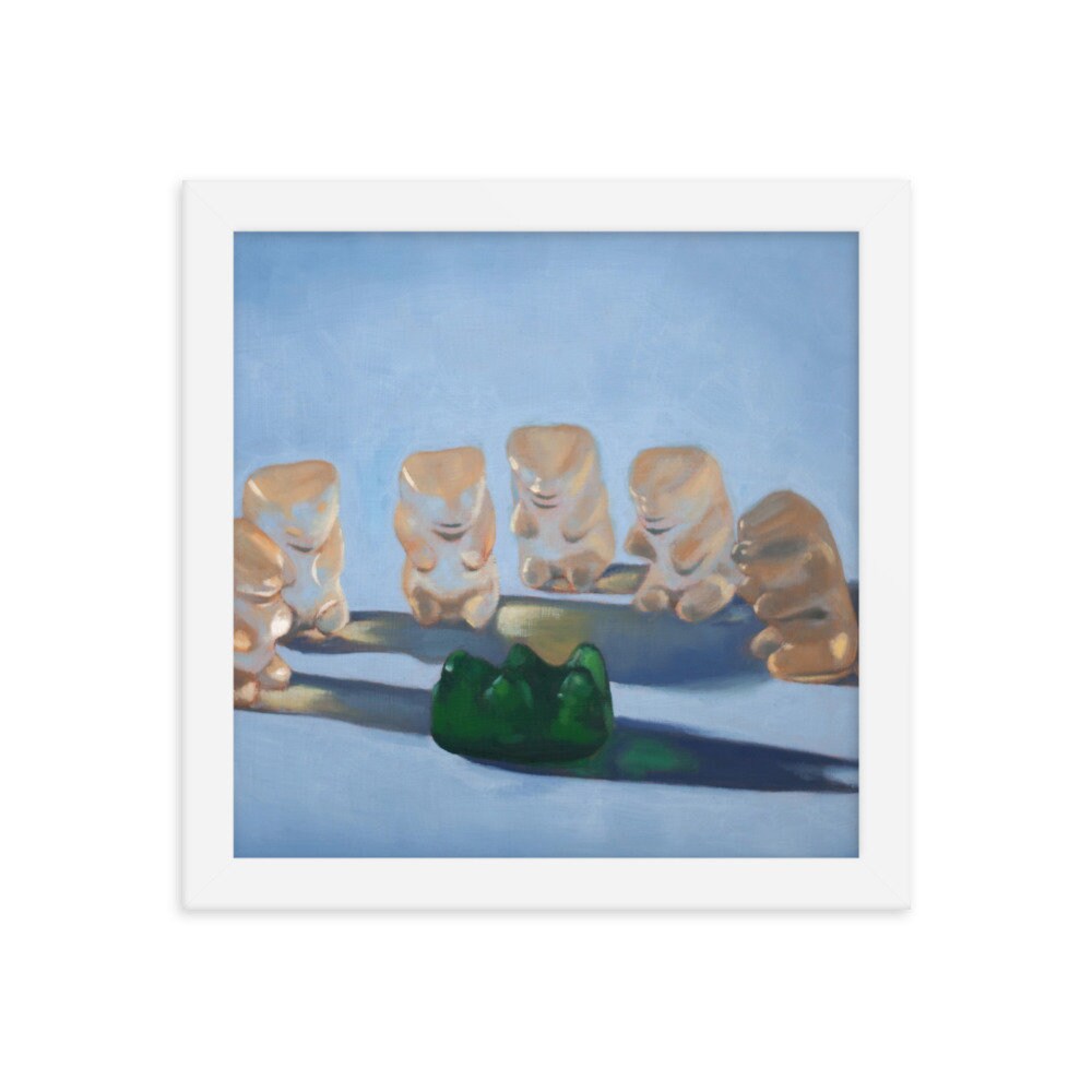Gummy Bear Scary - Framed Art Print