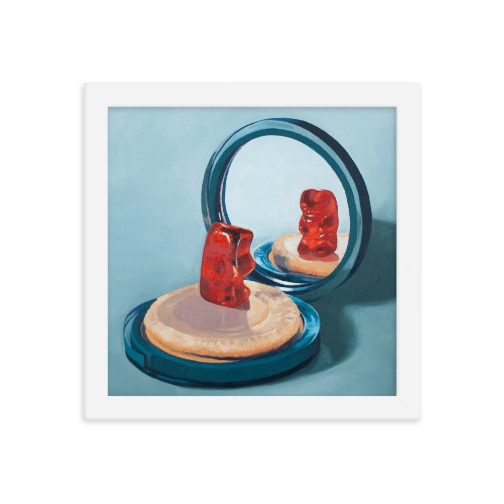 Gummy Bear Compact Mirror - Framed Art Print