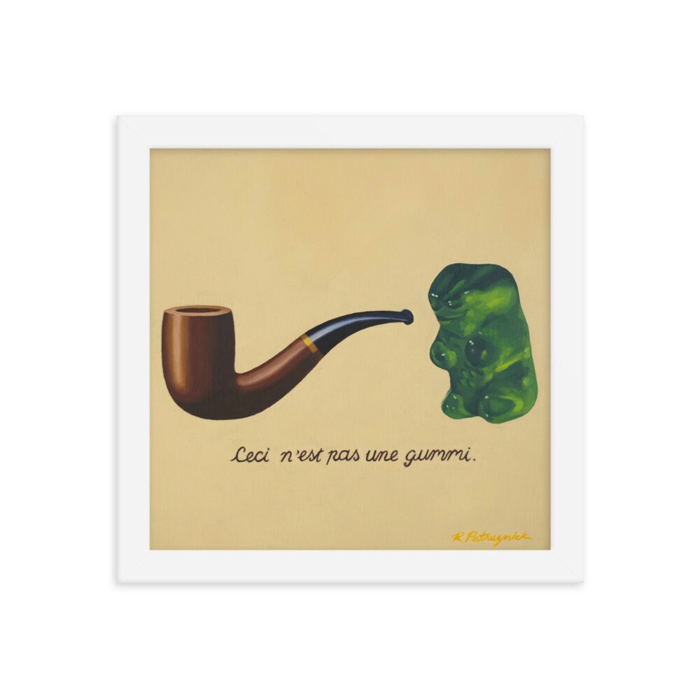Gummy Bear Magritte - Framed Art Print