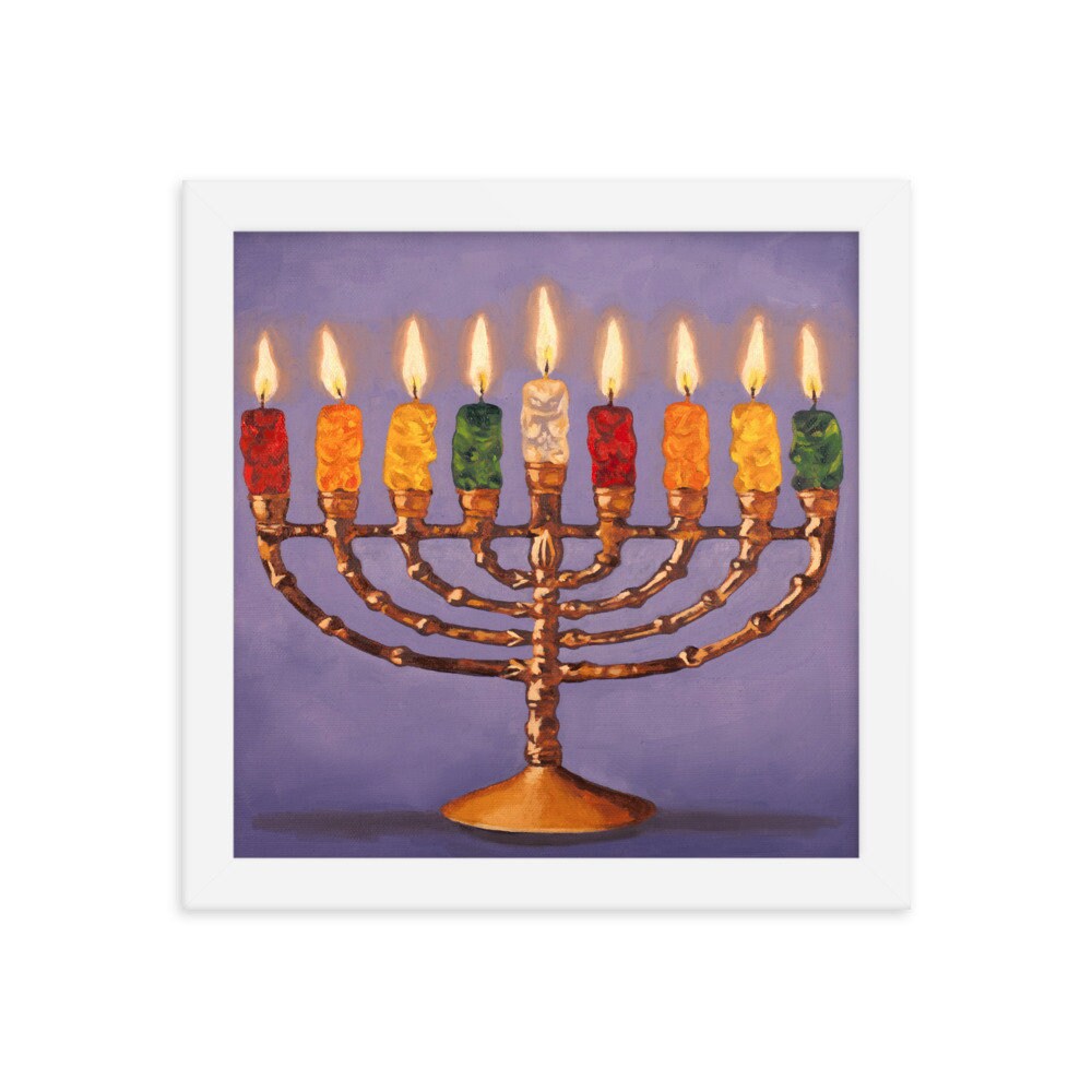 Gummy Bear Hanukkah - Framed Art Print