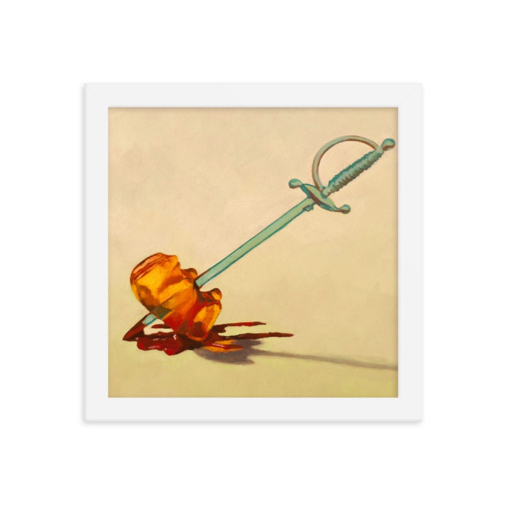 Gummy Bear Game Of Thrones - Framed Art Print