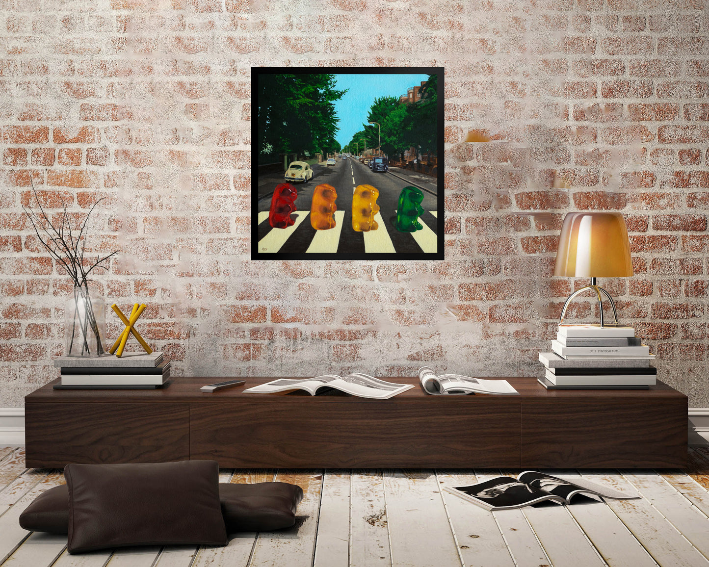 Abbey Road Gummy Bear - Framed Art Print
