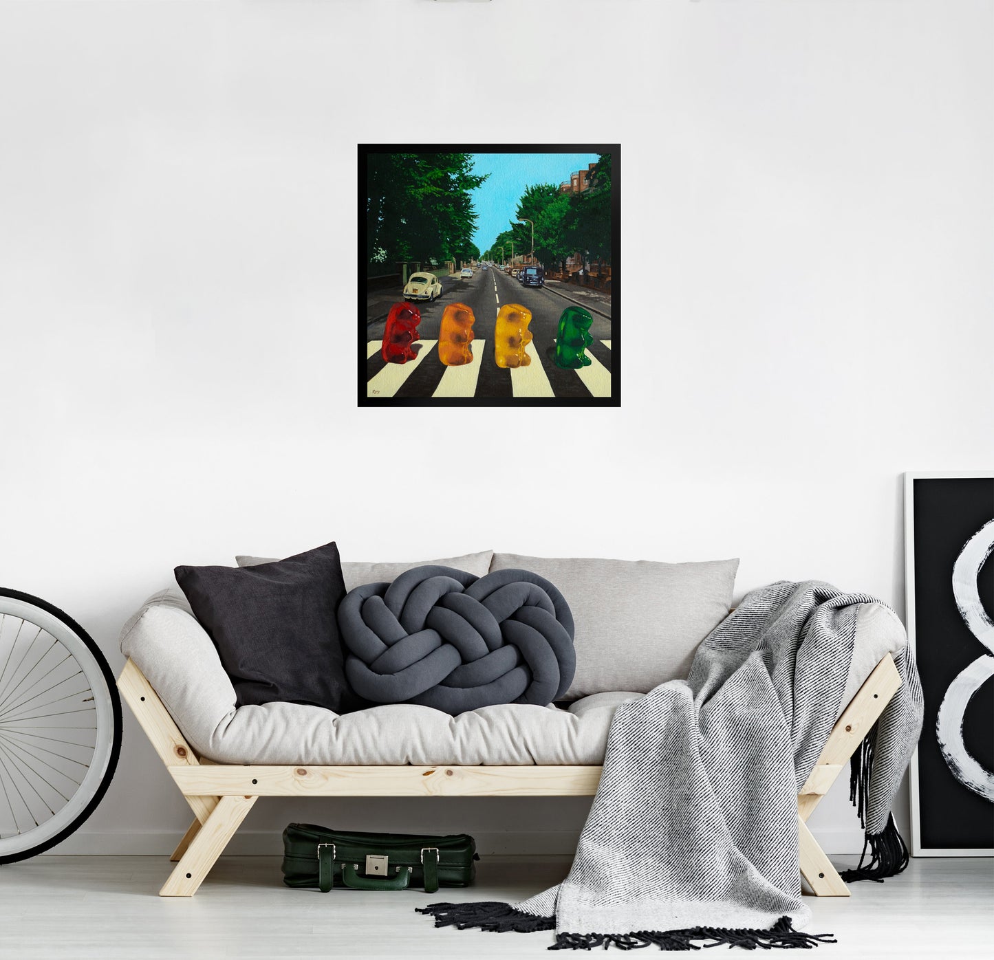 Abbey Road Gummy Bear - Framed Art Print
