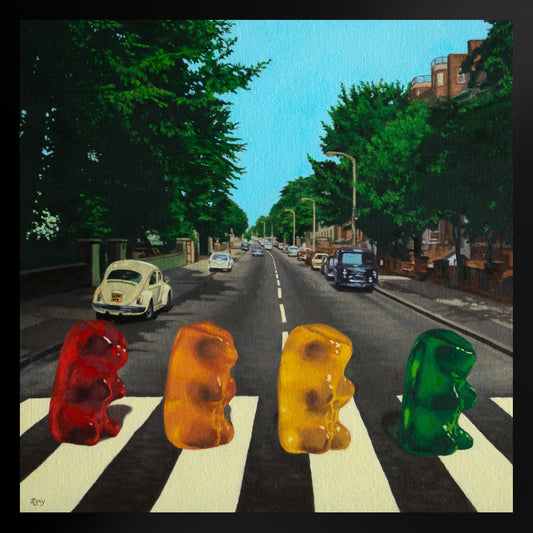 Abbey Road Gummy Bear - Framed Art Print